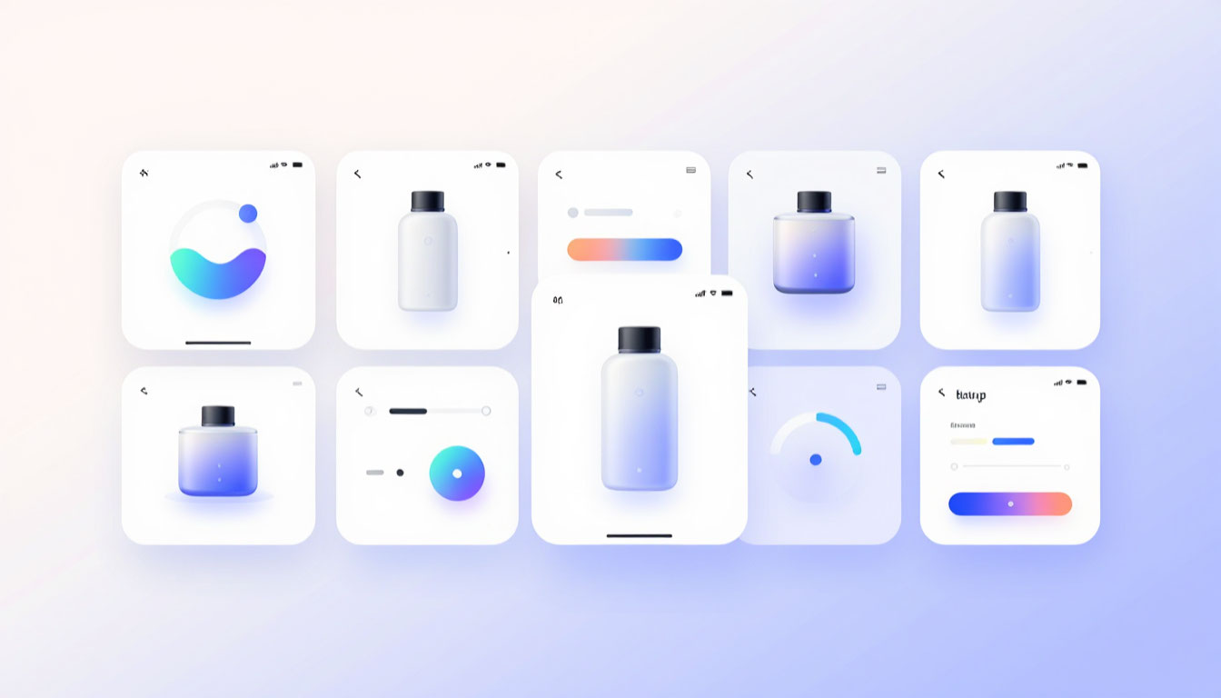 Готовая карточка товара на экранах смартфона и ноутбука, результат работы нейросетей